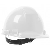 Whistler Cap Style Hard Hat with HDPE Shell with 4-Point Textile Suspension and Pin-Lock Adjustment - White